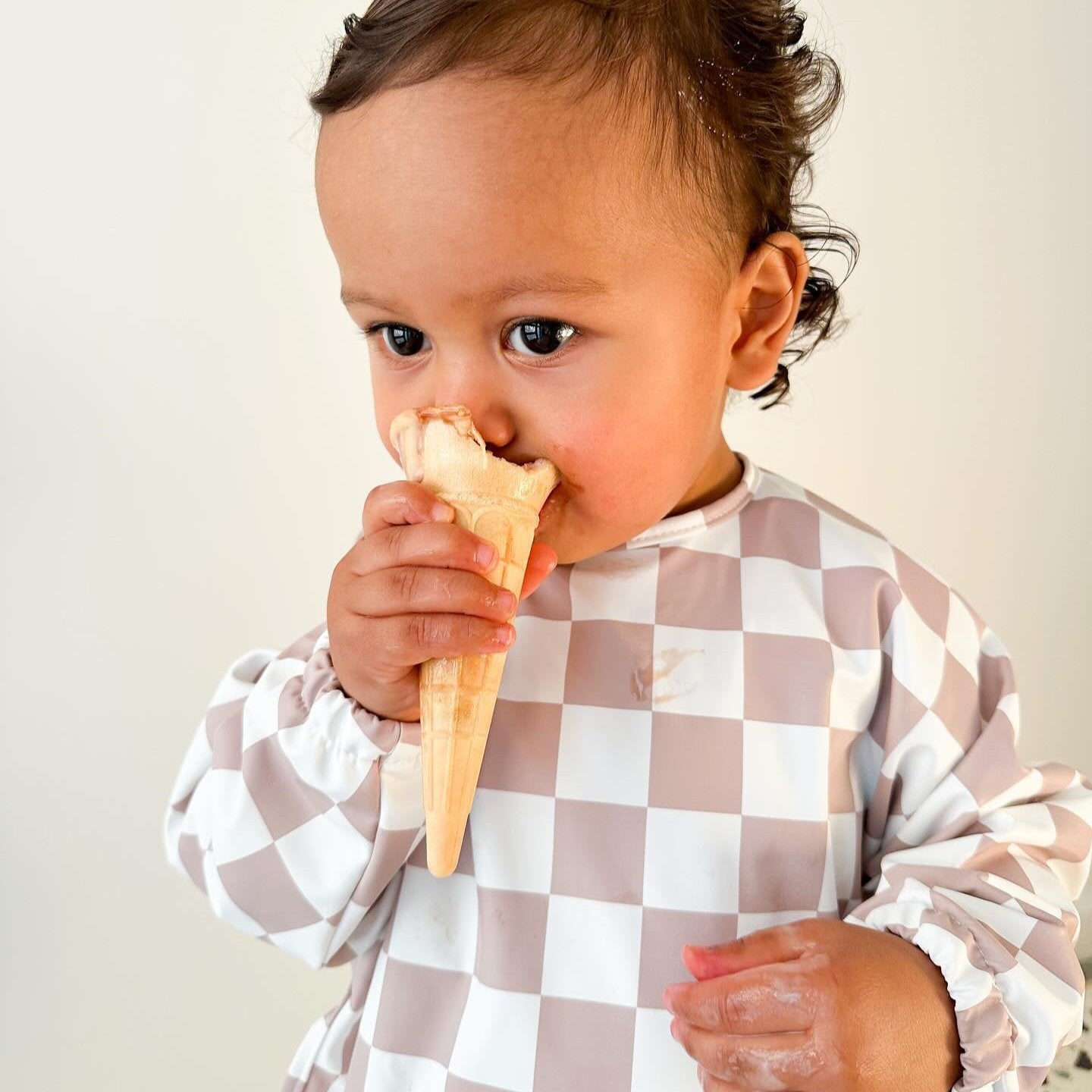 Taupe Checkered